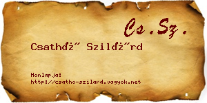 Csathó Szilárd névjegykártya